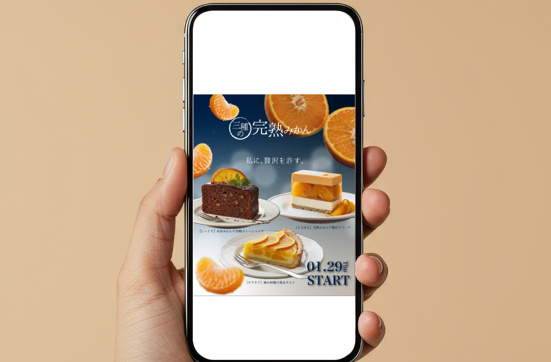 カフェ新作メニューのバナー